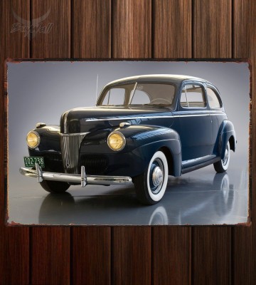 Металлическая табличка Ford V8 Deluxe Tudor Sedan (11A-70A)